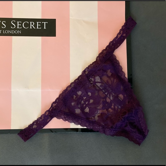 3/$30 NWT VS sexy lace V string - deep purple/burgundy - Picture 3 of 10